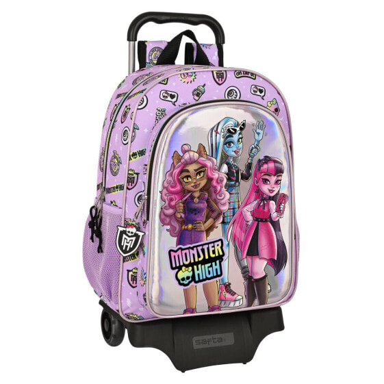 Детский рюкзак Monster High Best boos с колесиками Лиловый 33 x 42 x 14 см