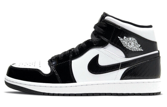 Jordan Air Jordan 1 mid se asw "black and white" 减震防滑 中帮 复古篮球鞋 男款 黑白熊猫