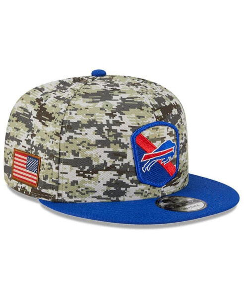 Youth Boys Camo, Royal Buffalo Bills 2023 Salute To Service 9FIFTY Snapback Hat