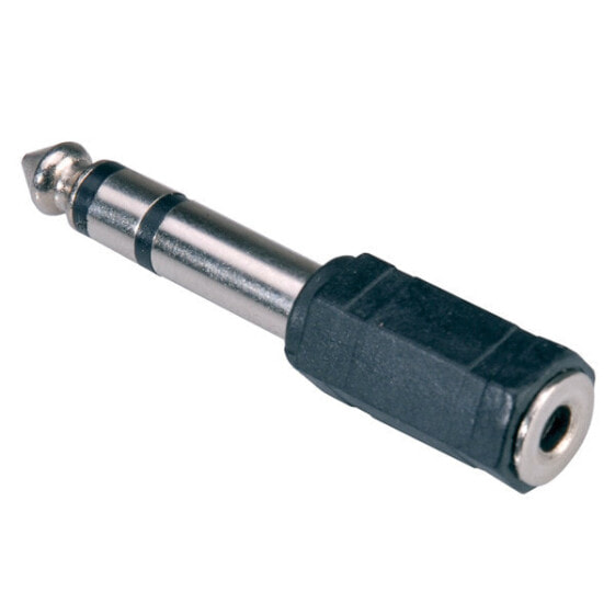 ROLINE Stereo Adapter 6.35 mm Male - 3.5 mm Female - 6.35mm - 3.5mm - Black