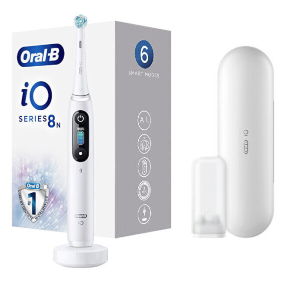 Электрическая зубная щетка Oral B iO8 Series White Alabaster