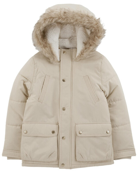 Kid Faux Fur Hooded Parka 4