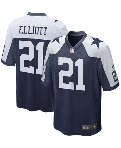 Men's Ezekiel Elliott Navy Dallas Cowboys Alternate Game Team Jersey