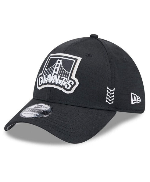 Головной убор New Era для мужчин черный San Francisco Giants 2024 Clubhouse 39THIRTY Flex Fit Hat