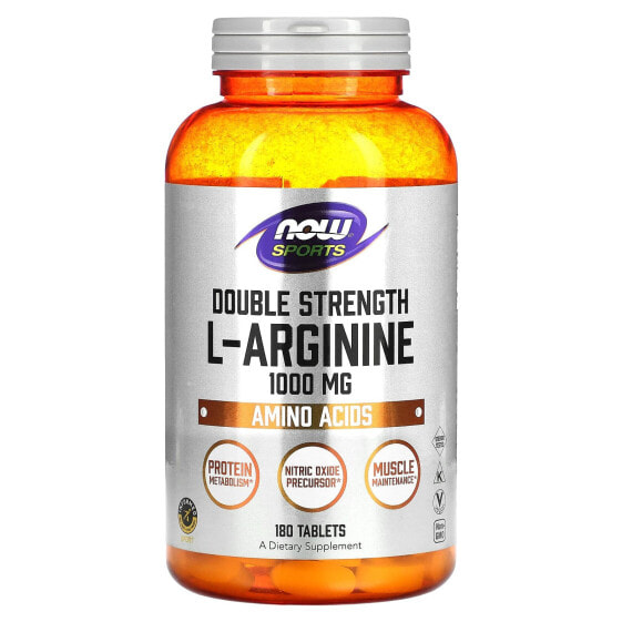 Sports, Double Strength L-Arginine, 1,000 mg, 180 Tablets