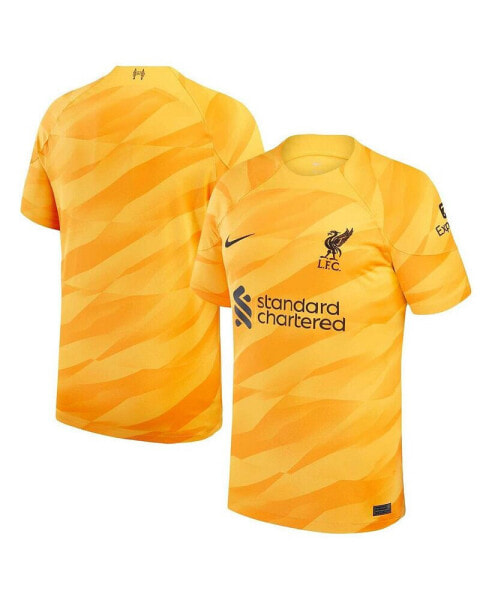 Men's Yellow, Orange Liverpool 2023/24 Goalkeeper Replica Stadium Jersey