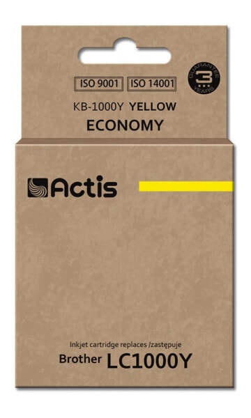 Actis KB-1000Y ink (replacement for Brother LC1000Y/LC970Y; Standard; 36 ml; yellow) - Standard Yield - Dye-based ink - 36 ml - 1 pc(s) - Single pack