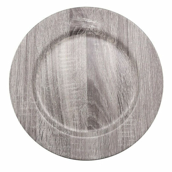 Мелкая тарелка Versa Серый Бамбук полипропилен (33 x 33 cm)