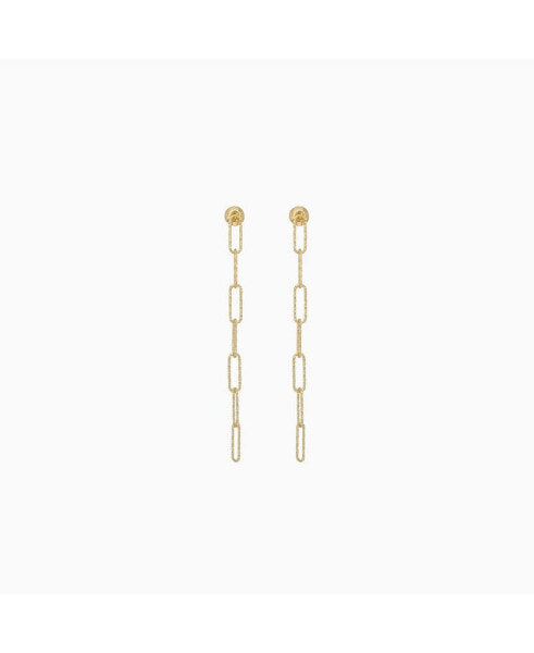 Sinai Textured Chain Earrings