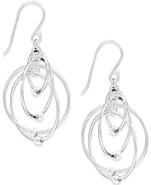 Multi-Circle Bead Drop Earrings in Sterling Silver, Created for Macy's