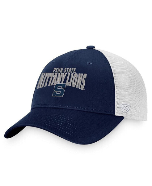 Men's Navy, White Penn State Nittany Lions Breakout Trucker Snapback Hat