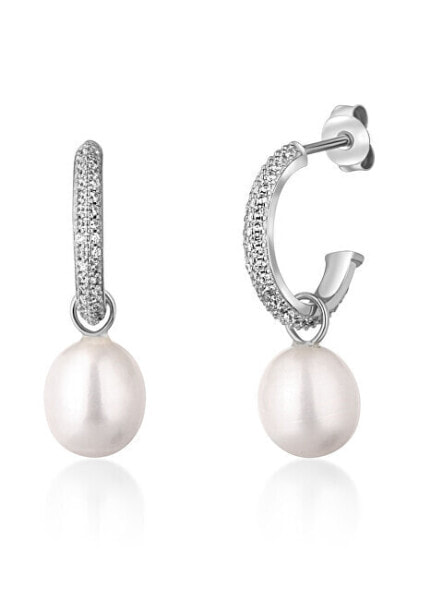 Серьги JwL Luxury Pearls Silver Elegance Pearl