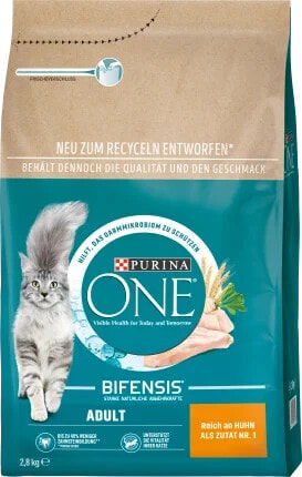 Trockenfutter Katze mit Huhn & Vollkorn Getreide, Adult, 2,8 kg