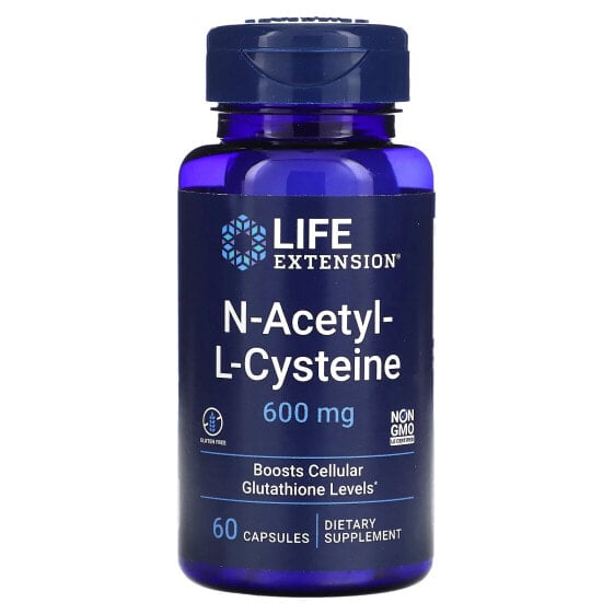БАД Life Extension N-Acetyl-L-Cysteine, 600 мг, 60 капсул