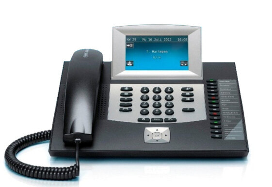 Auerswald COMfortel 2600 - Analog telephone - Speakerphone - 1600 entries - Caller ID - Black