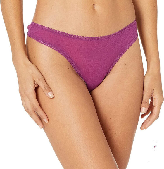 Трусы женские OnGossamer 290439 Mesh Low-Rise Thong Panty Deep Plum Размер M/L