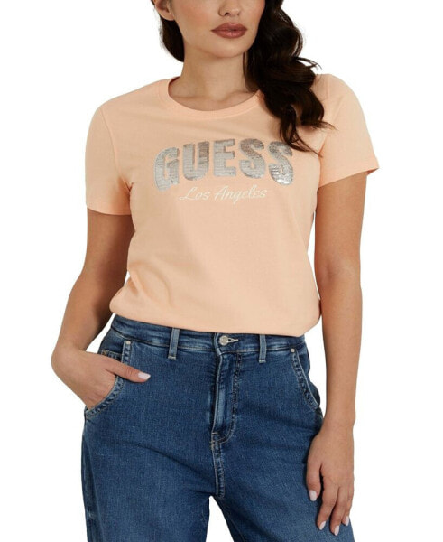 Women's Sequin Logo T-Shirt