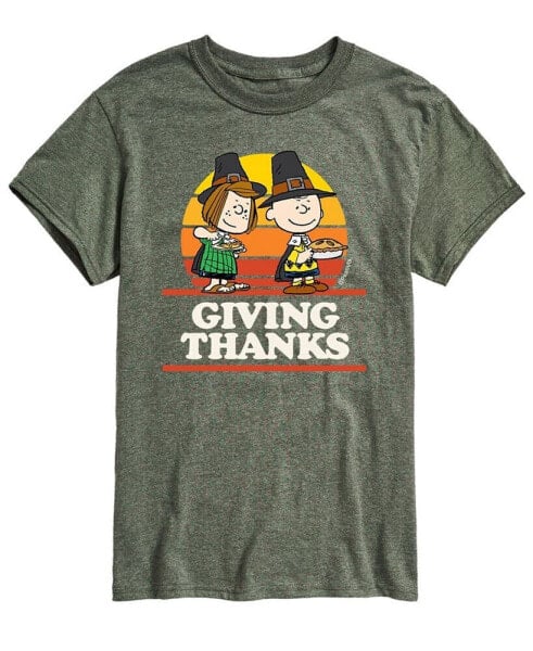 Men's Short Sleeve Peanuts Giving Thanks T-shirt