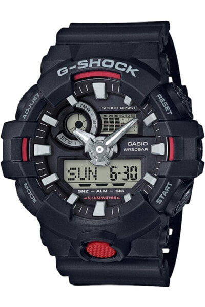 Часы и аксессуары CASIO GA-700-1AHDR Super LED Black/Red 3D -Digi