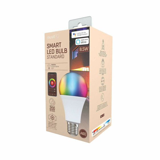 Смарт-Лампочка Muvit MIOBULB008 Wi-Fi 80 W 8,5 W E27 LED 2700 K 6500 K 800 lm