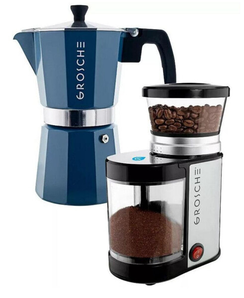 Grind Brew Duo: Milano Moka Pot Bremen Burr Grinder