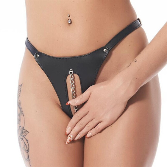 Rimba Bondage Play Open G-String Black Adjustable