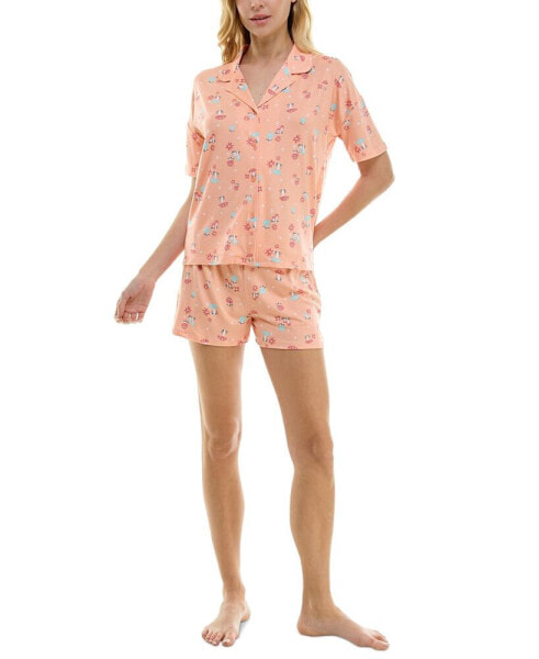 Пижама женская Derek Heart 2-предметная краткая пижама с принтом
