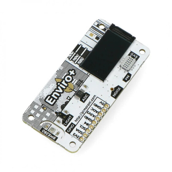 Enviro pHAT - temperature, humidity, pressure, light, gas, ADC sensor with microphone - HAT for Raspberry Pi