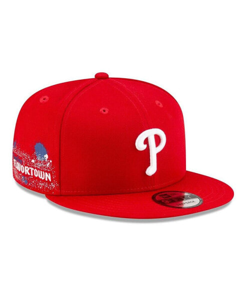 x MLB Men's Red Philadelphia Phillies 9FIFTY Snapback Hat