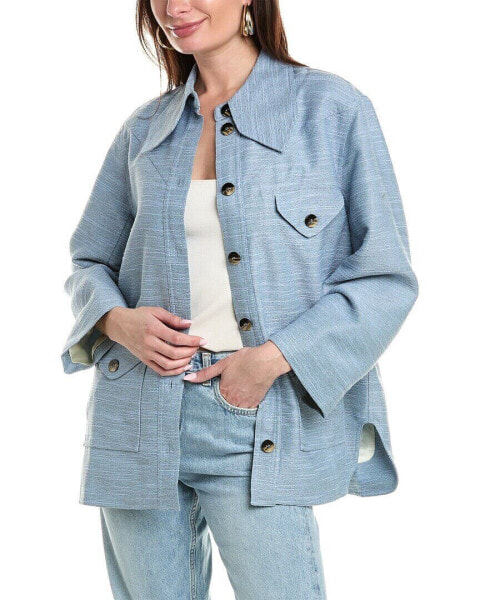 Ganni Linen-Blend Jacket Women's