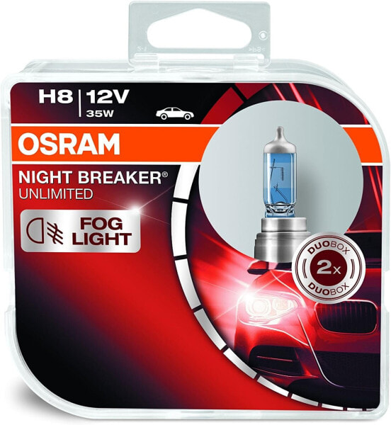 Osram Night Breaker Unlimited Halogen Birnen - H8 - 12V/35W - Satz à 2 Stück