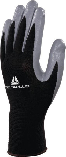 Delta Plus Rękawice dziane z poliestru strona chwytna nitryl rozmiar 10 czarno-szary (VE712GR10)