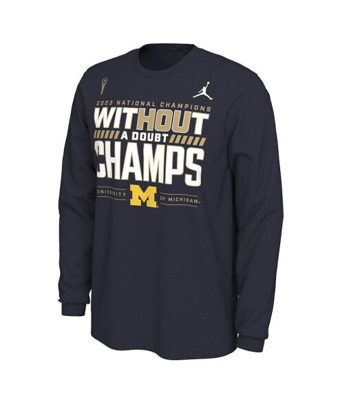 Men's Navy Michigan Wolverines College Football Playoff 2023 National Champions Locker Room Long Sleeve T-shirt