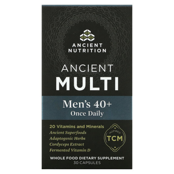 Dr. Axe / Ancient Nutrition, Ancient Multi, для мужчин старше 40 лет, 1 раз в день, 30 капсул