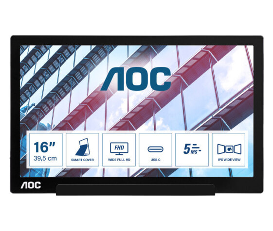 Монитор AOC I1601P Full HD LED 15,6" Silver - Black