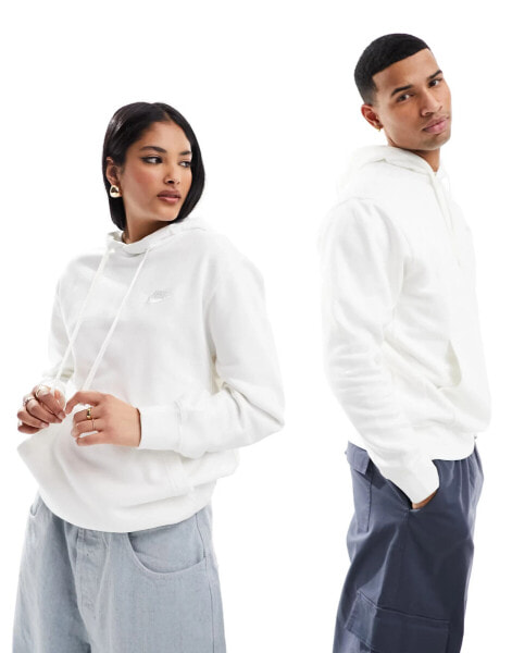 Nike Club unisex hoodie in off white