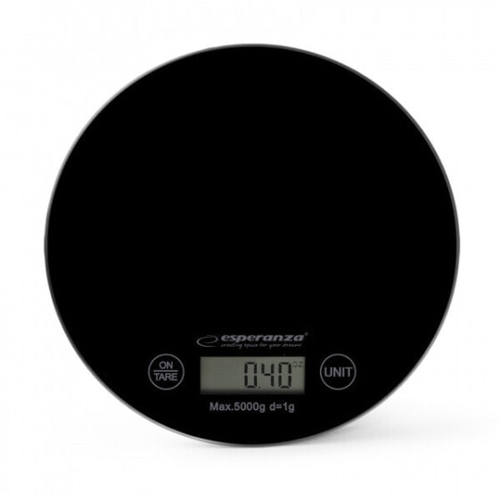 Электронные кухонные весы Esperanza EKS003K - 5 кг - 1 г - Черные - Настольные - Круглые