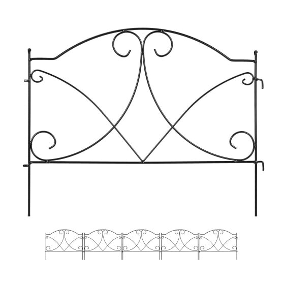 6-tlg. Beetzaun aus Metall