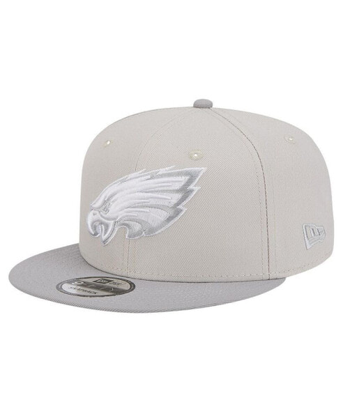 Men's Stone/Gray Philadelphia Eagles Two-Tone Color Pack 9FIFTY Snapback Hat