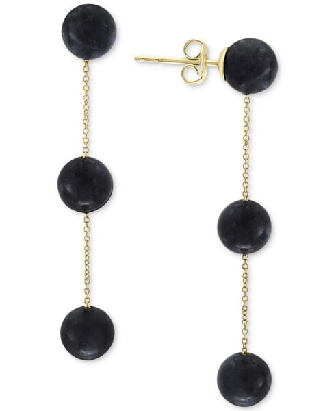 EFFY® Onyx (6mm) Triple Drop Earrings in 14k Gold