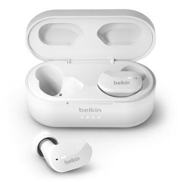 Belkin In-Ear Bluetooth Kopfhörer - SOUNDFORM True Wireless mit Ladehülle - weiß - Kopfhörer - im Ohr - Musik - Weiß - Berührung - IPX5