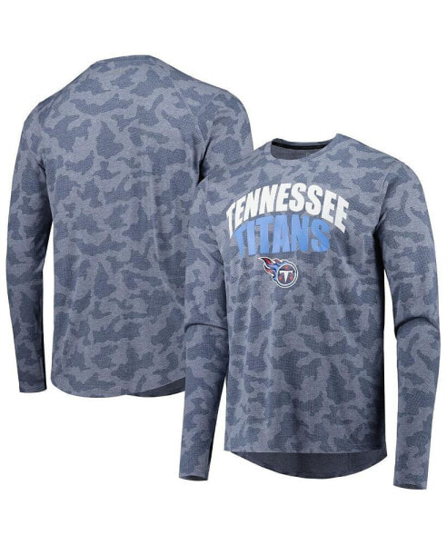 Men's Navy Tennessee Titans Performance Camo Long Sleeve T-shirt
