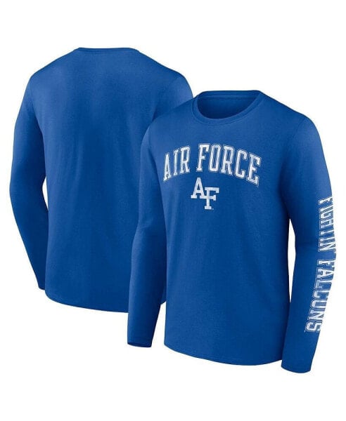 Men's Royal Air Force Falcons Distressed Arch Over Logo Long Sleeve T-shirt