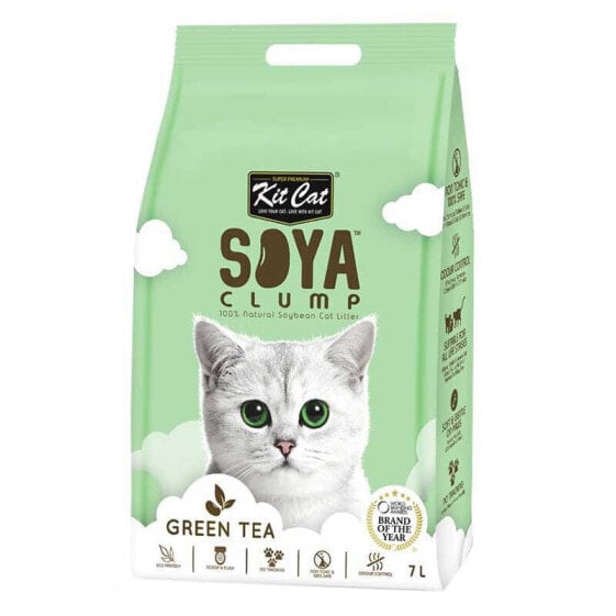 KITCAT SoyaClump Soybeen Eco Litter Green Tea Biodegradable Sand 7L