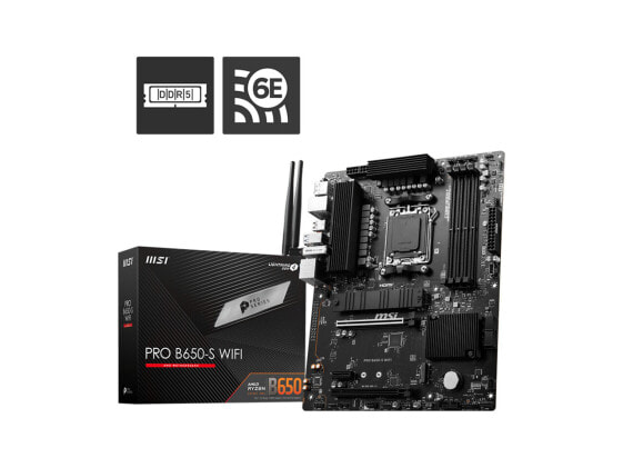 MSI PRO B650-S ATX Motherboard WIFI AM5 AMD Ryzen 7000 DDR5 Bluetooth