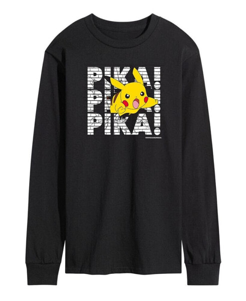 Men's Pokemon Pika Pika Pika Long Sleeve T-shirt