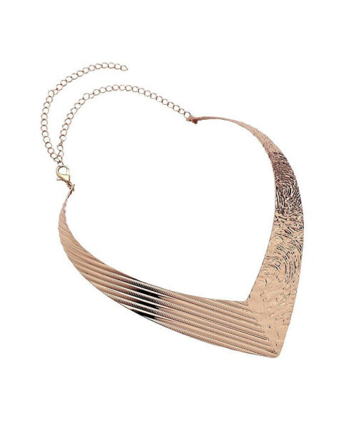 Women's Ribbed Statement Necklace