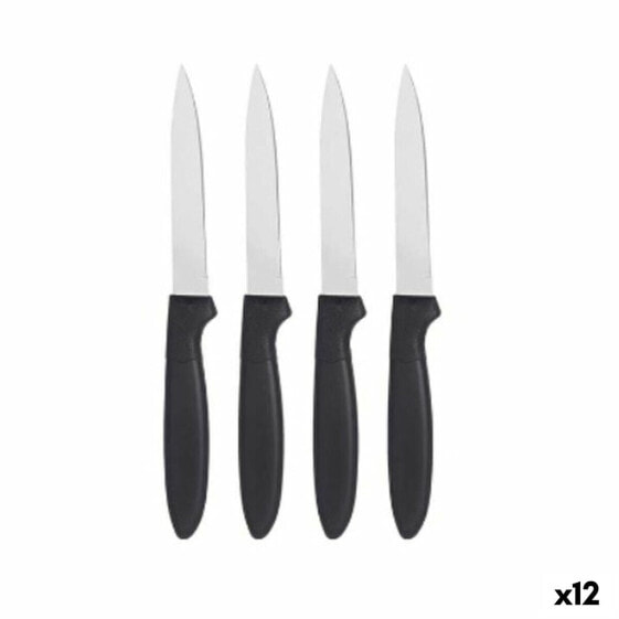 Набор ножей Столовый Kinvara Чёрный Серебристый Нержавеющая сталь Пластик 19,5 x 2 x 1 cm (12 штук)