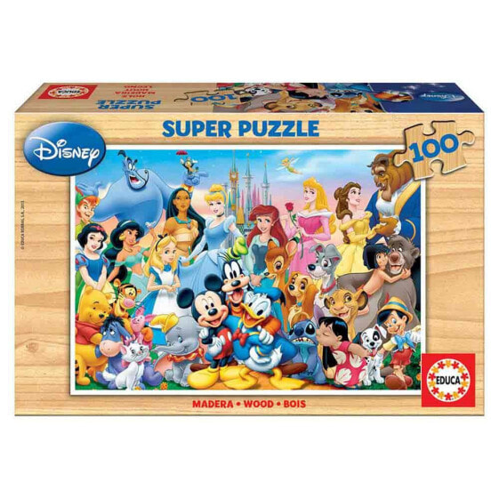 EDUCA BORRAS 100 Pieces El Maravilloso Mundo De Disney Wooden Puzzle