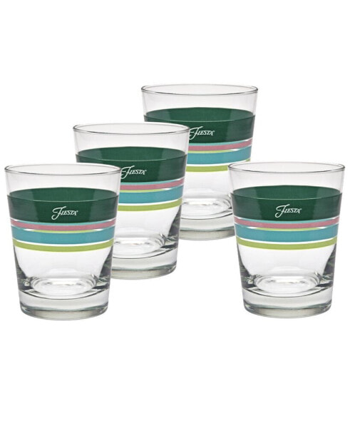 Tropical Edgeline 15-Ounce DOF Double Old Fashioned Glass, Set of 4